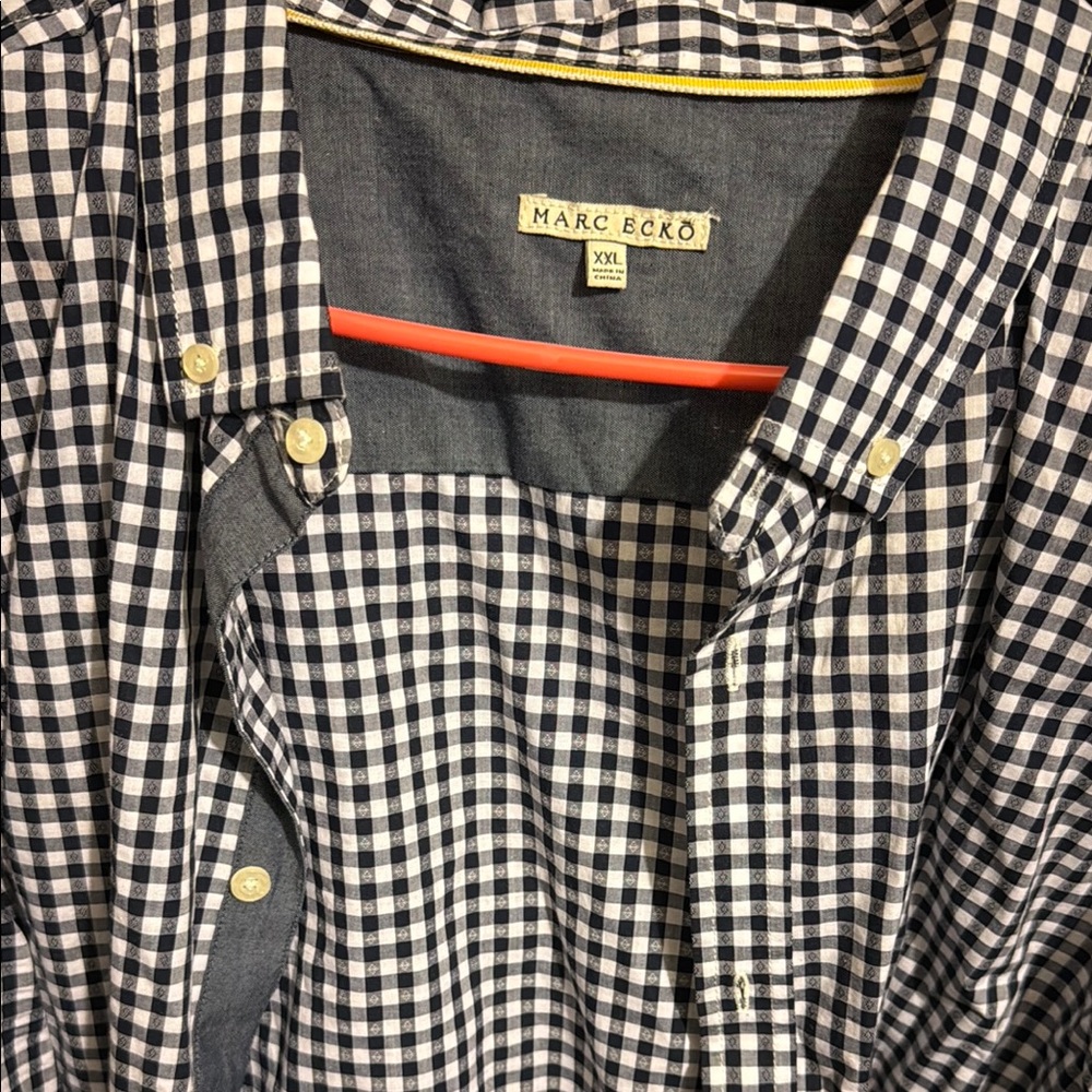 Marc Ecko Black and White Checkered Men's Shirt